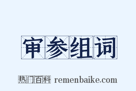审参组词是什么意思的图片
